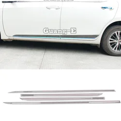 Top Car Styling Cover Stainless Steel Side Door Body Trim Stick Strip Lamp Molding 4pcs For Toyota Corolla Altis 2014 2015-2019