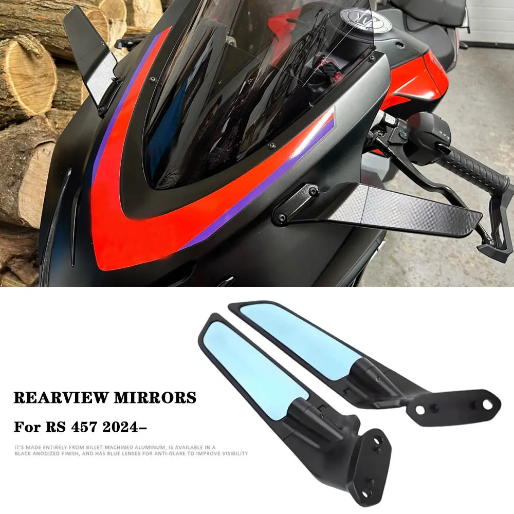

Зеркала Stealth для мотоцикла Aprilia RS 457 (RS457) 2024-: Регулируемые боковые зеркала с фиксированными крыльями для APRILIA 457RS 457 RS