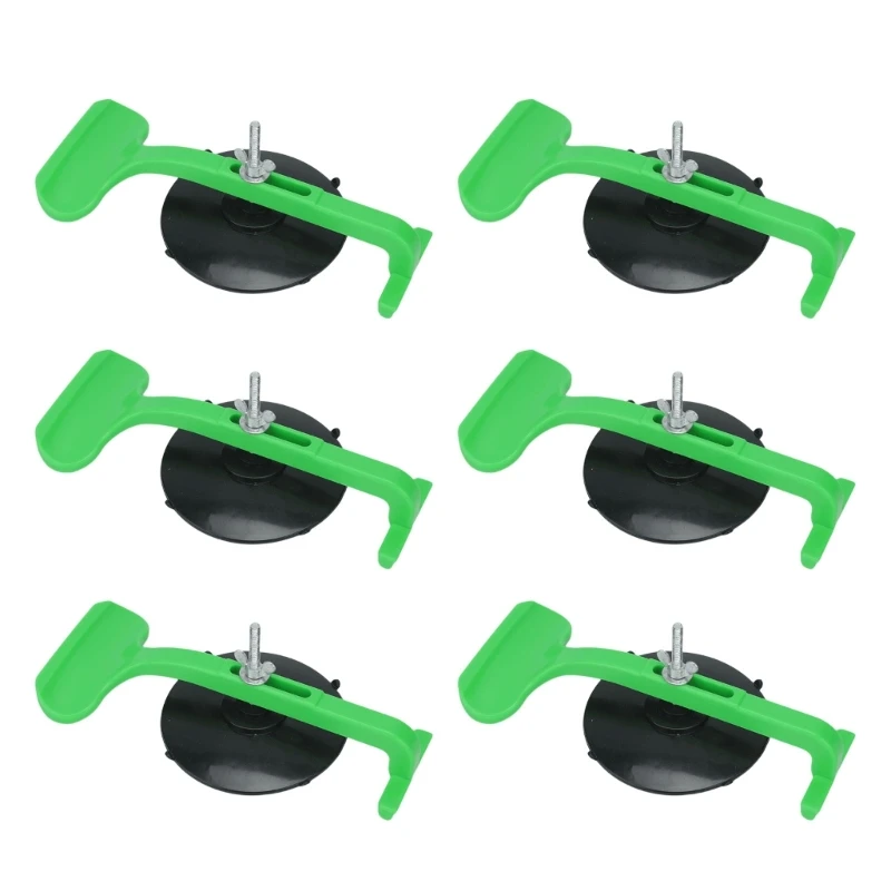 6-Piece Automotive Trim Installation Clamp Set with Suction Cups and Plastic Bodies for Checking Placement and Making