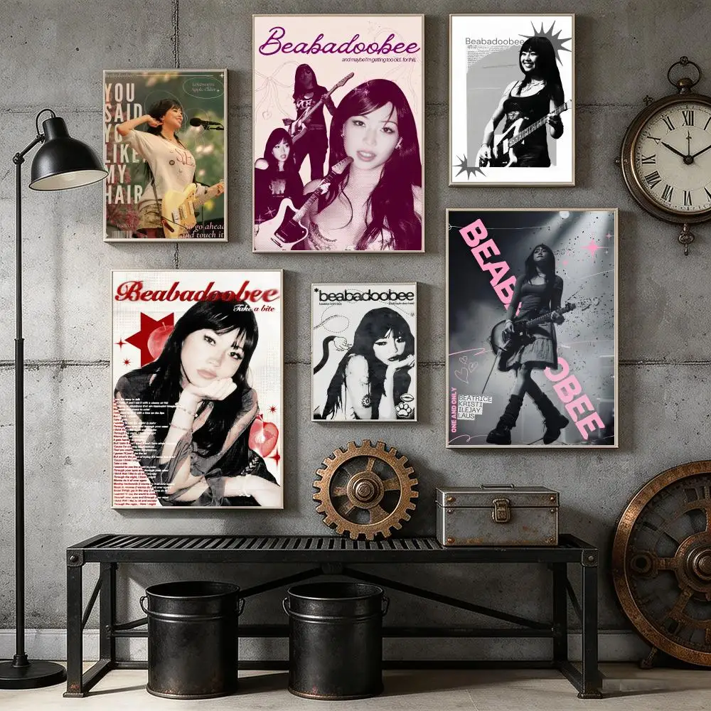 Popular Singer B-Beabadoobee Painting Calligraphy Canvas Poster Bedroom Living Room bar Hallway House interior Wall Decor
