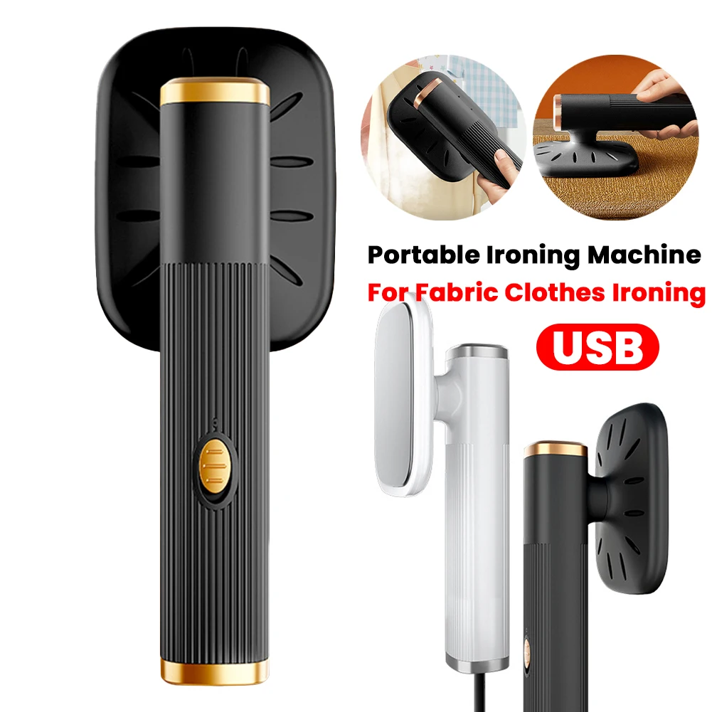 

Portable Ironing Machine 360° Ironing Dry & Wet Steam Iron USB Powered Small Garment Steamer for Fabric Clothes Ironing