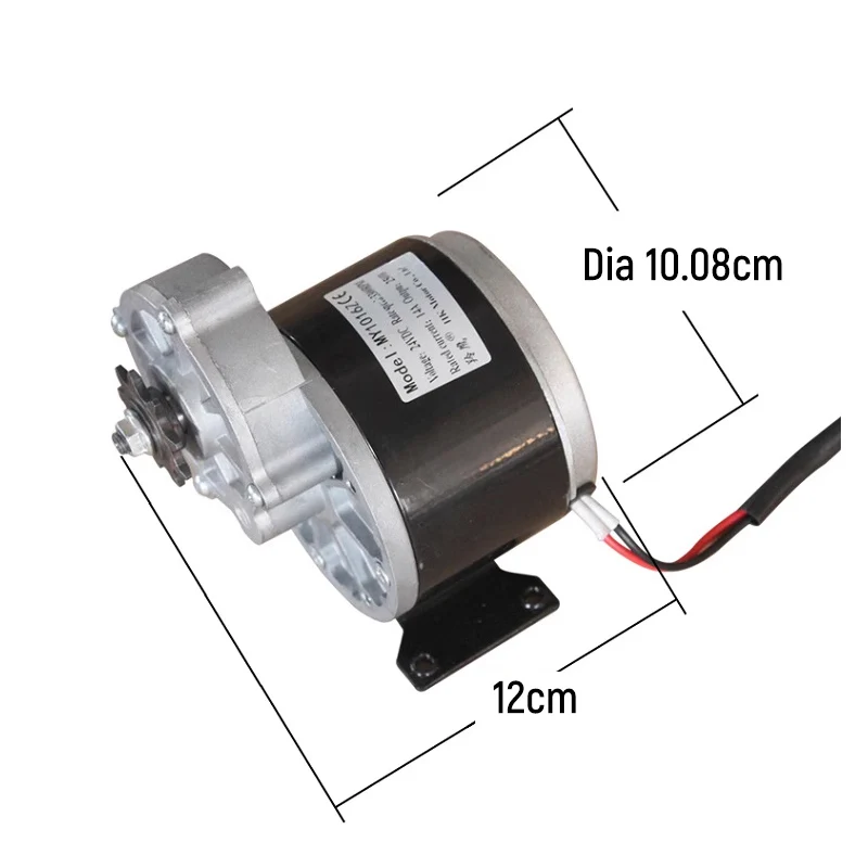 Sistema de reducción de engranajes de Motor eléctrico de 12V y 250W con piñón de 9 dientes, polea de correa reductora de Motor de CC cepillada para patinete eléctrico