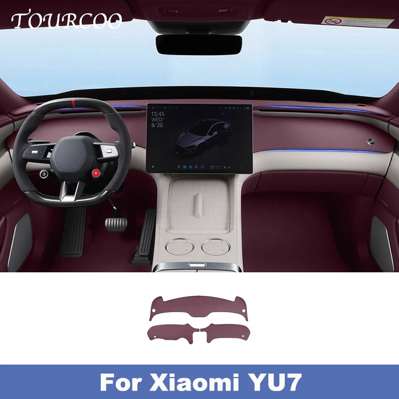 

Для Xiaomi YU7 2025 2026, анти-УФ-защитный коврик для приборной панели, солнцезащитный коврик для центральной консоли, кожаные автомобильные аксессуары из наппа