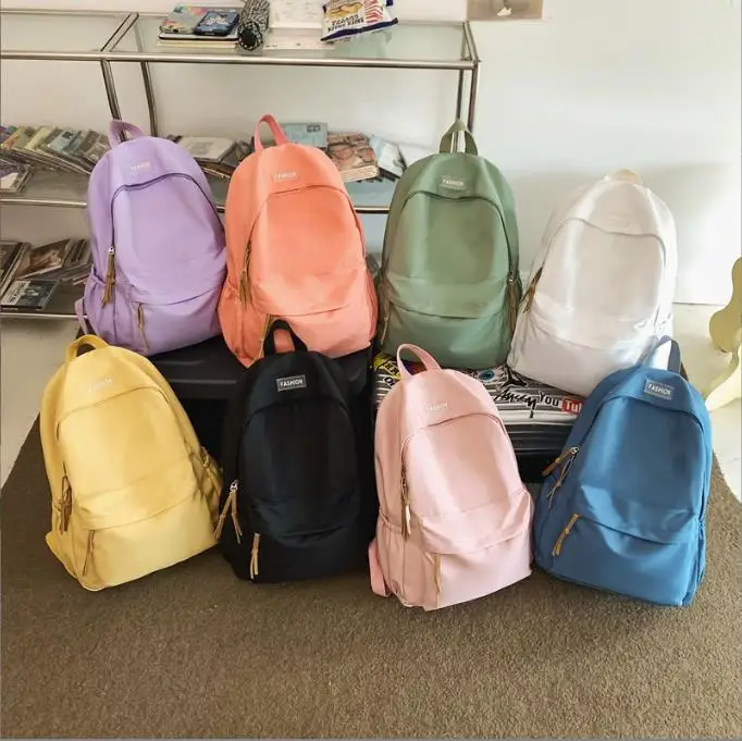 Kawaii Large-capacity All-match Backpack Korean Version Simple Storage Bag Back to School Office Supplies Cute Stationery