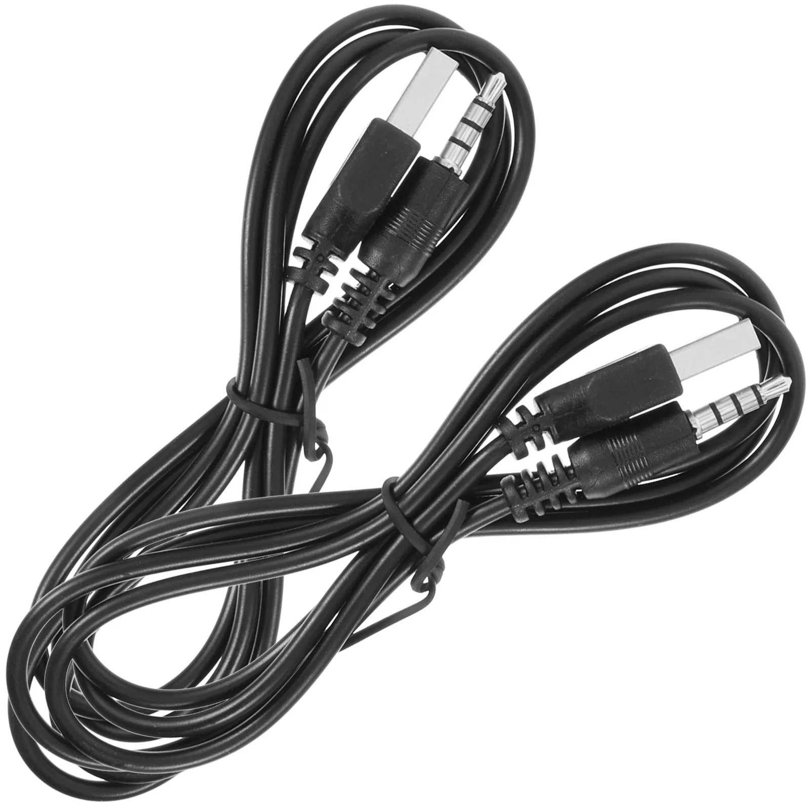 2Pcs Headphone Cable For Office Worker Vacation Accessories USB 5MM Jack Adapter Power Cord Charging Audio