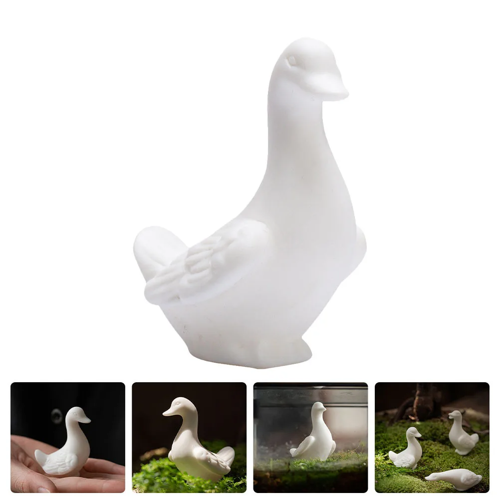 

Mini Duckling Adornment Ceramic Craft Simulation Lovely Decoration for Festival Wedding Birthday Gifts White Decor