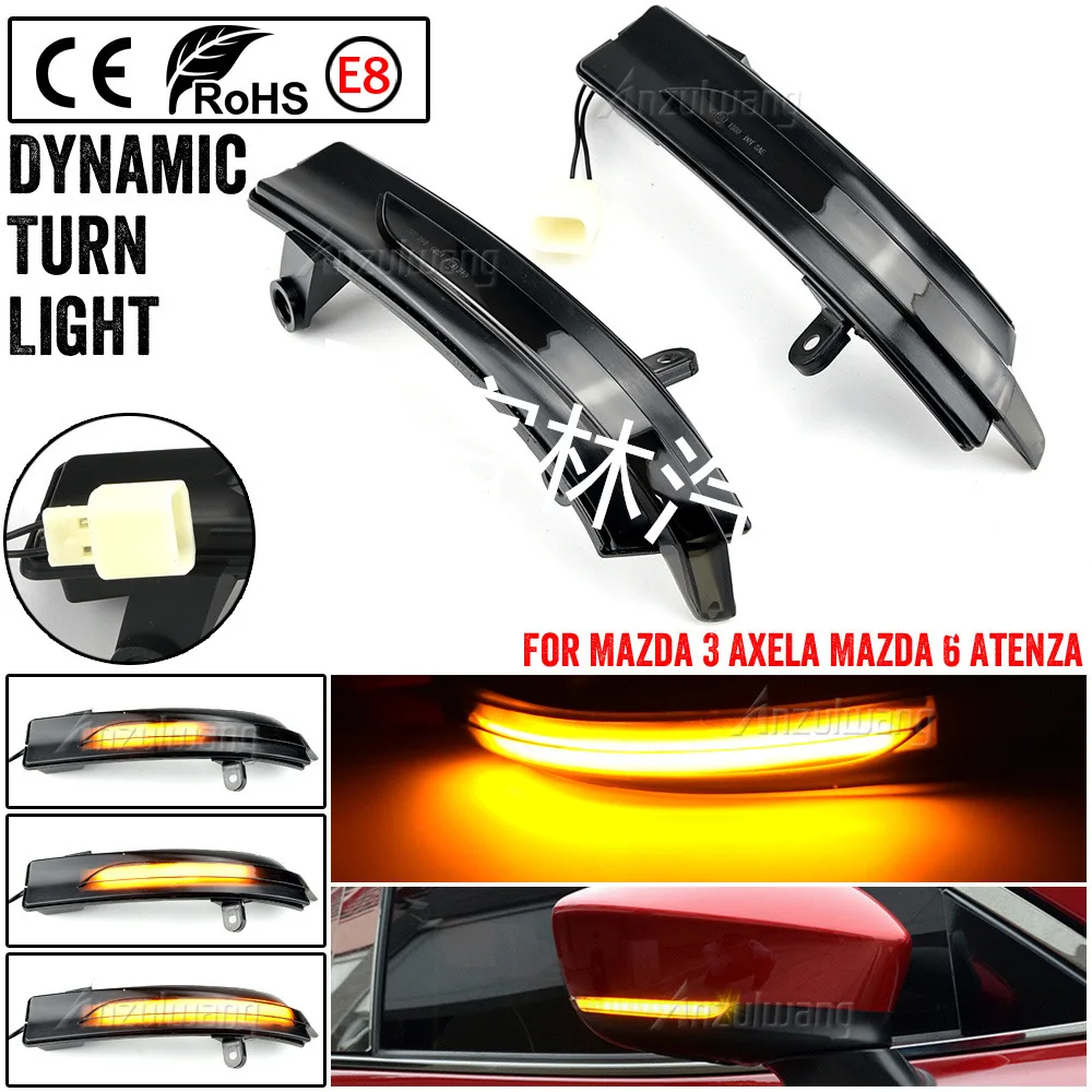 

Suitable for Mazda 3 Axela 6 Atenza reverse LED rearview mirror with flowing dynamic turn signal lights