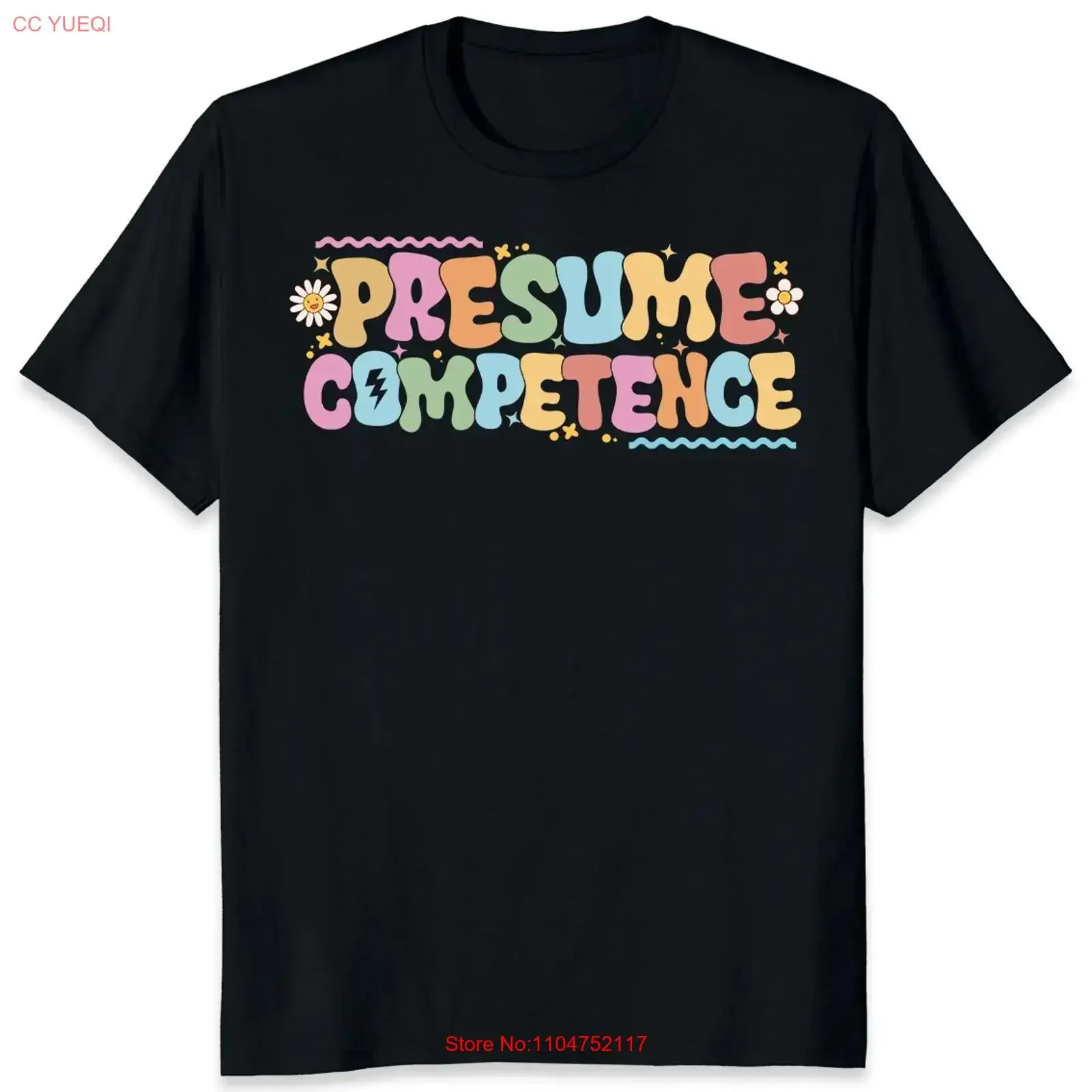 Presume Competence SPED Occupational Therapy Neurodiversity T Shirt vintage Washed homme Comfortable fashion Slightly Unisex