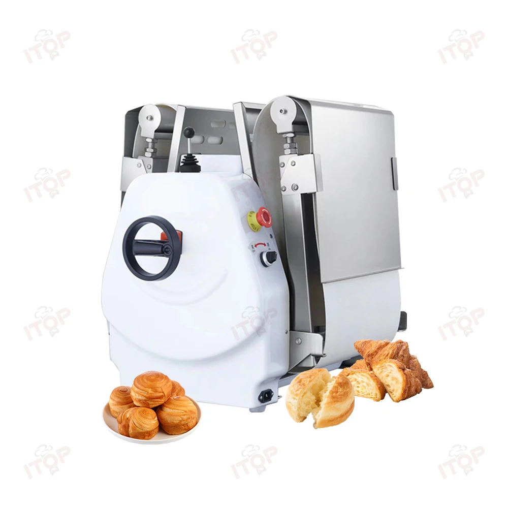 

Factory Price 220v Portable Semi-Automatic Pastry Croissant Dough Sheeter Table Top Mini Dough Sheeter Machine for Home Use
