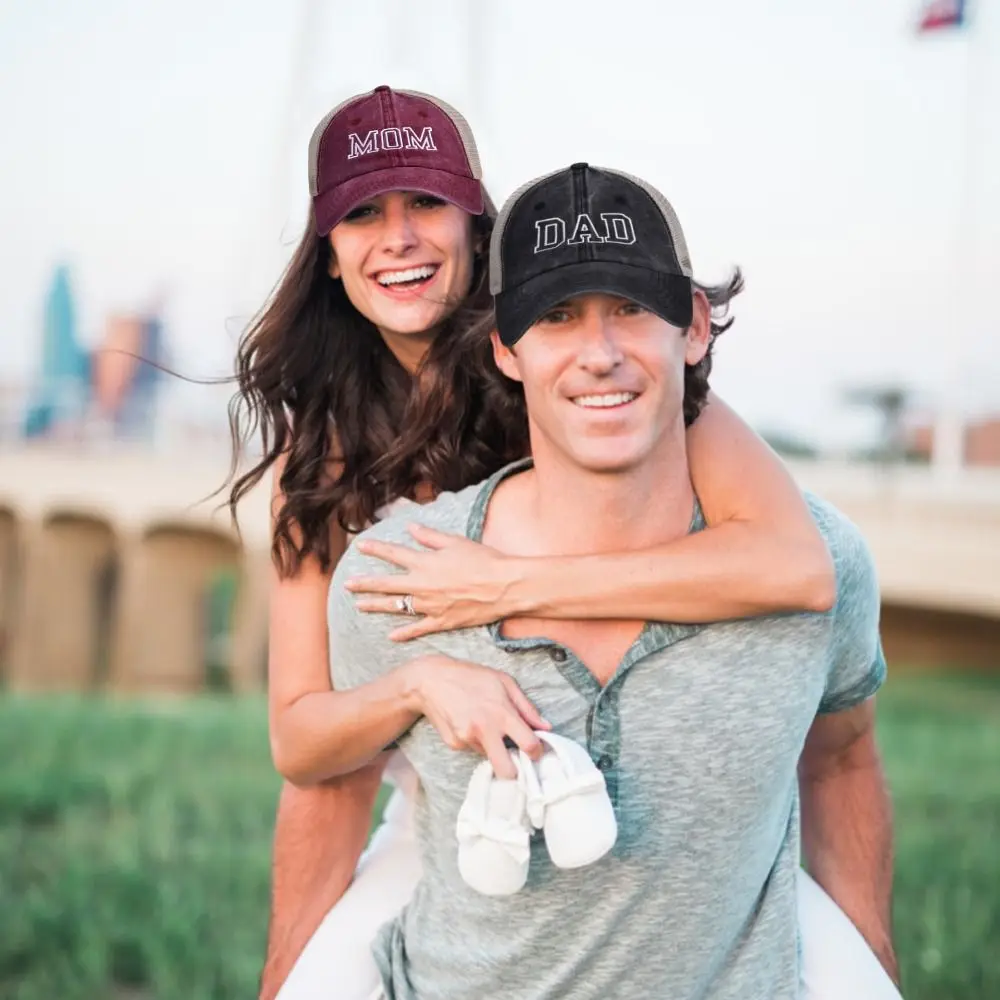 Visiere alla moda DAD MOM Cappelli da baseball Berretti da baseball regolabili con ricamo hip-hop Cappelli per protezione solare Uomo Donna Sport all'aria aperta