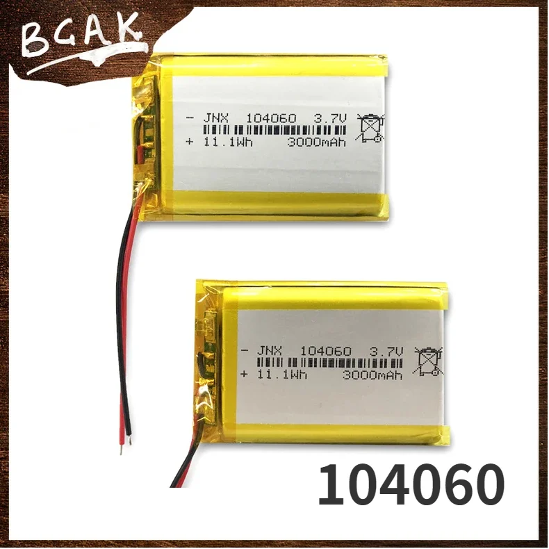 Hot Free Shipping BCAK  104060 3.7V 3000mAh Polymer Lithium Battery for Bluetooth Speaker Stall Light Shaver Battery Locator Doo