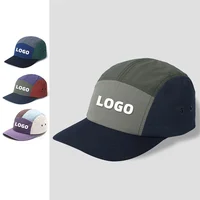 Custome Logo 5 Panel Color Matching Quick-drying Hat Big Head Wide Brim Sunshade Casual Flat Edge Baseball Cap for Men and Women - Image 2