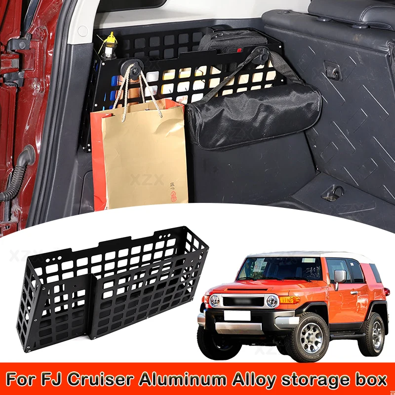 For Toyota FJ Cruiser 2007-2021 Aluminum Alloy storage box on the left side of the trunk is used to store and organize sundries