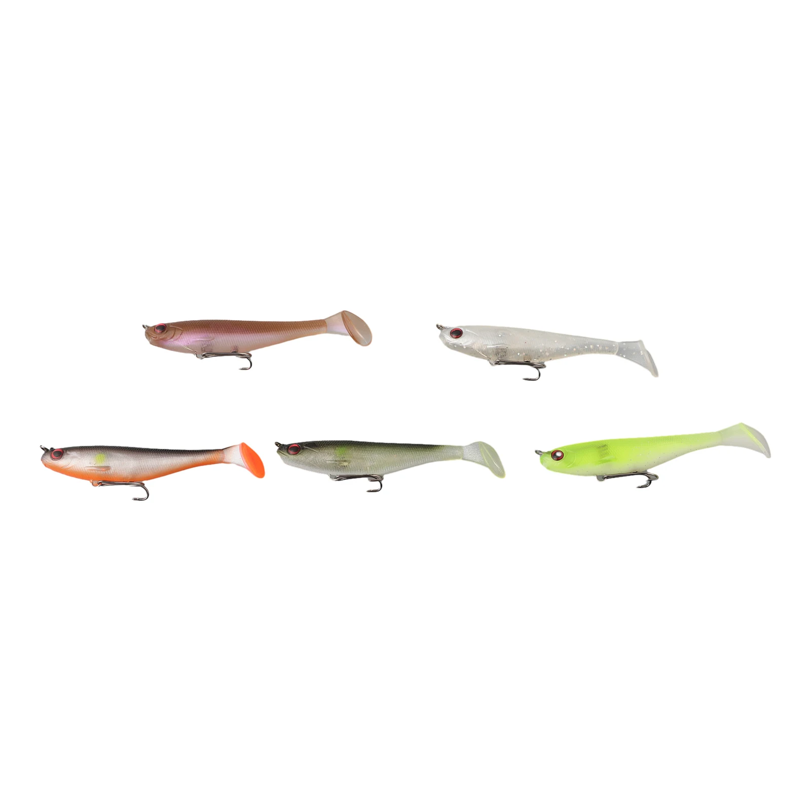 Paddle Tail Design Soft Fishing Lure Megabass Magdraft Swimbait 5pcs Multiple Uses for Enhanced Fishing Experience