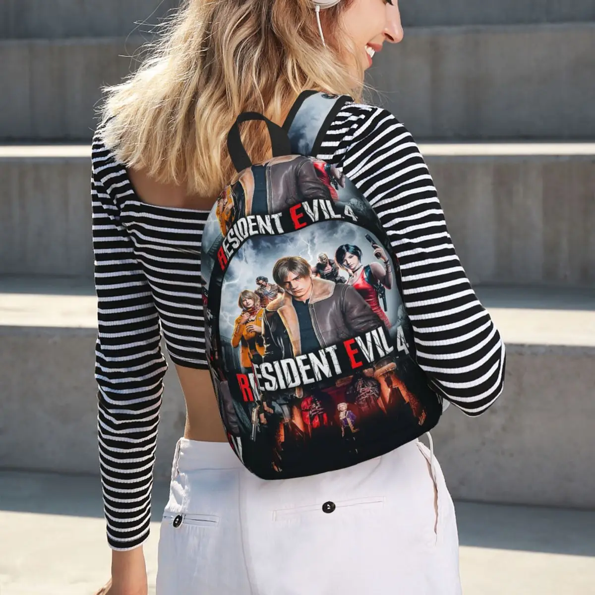Resident Evils 4 Funny Games RE4 Backpack Daypack Large Capacity Kids BookBag School Bag Shoulder Bags for Men Women