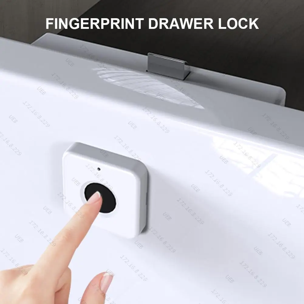 Biometric Fingerprint Lock Battery Powered Hidden Drawer Electronic Lock Privacy File Storage Keyless Lock for Drawer Wardrobe