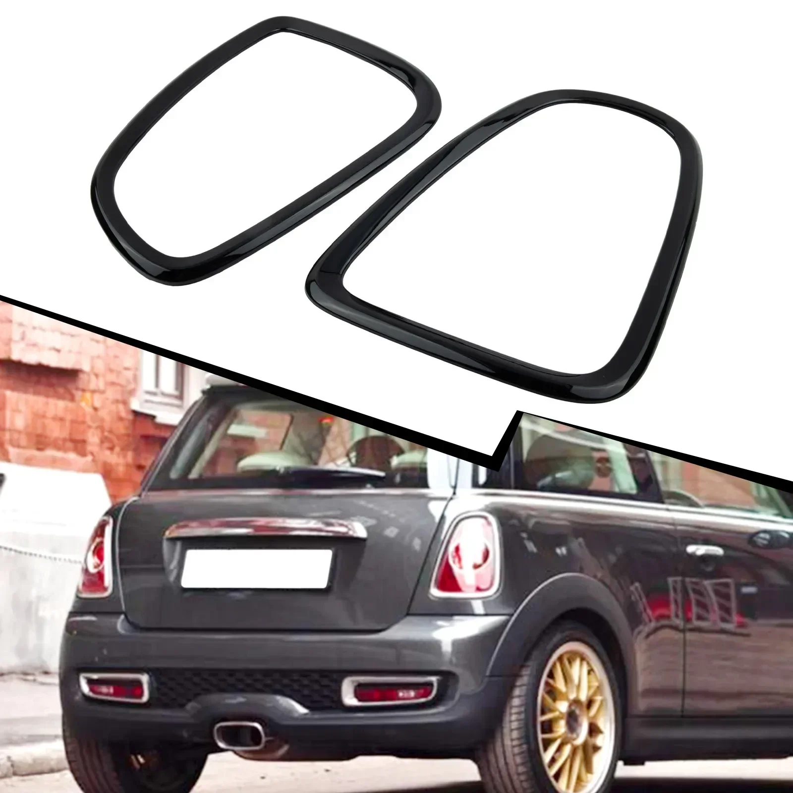 Exquisite Tail Light Frame Accessories 51132752243 Rear 51132296297 For Mini R56 R57 R58 R59 07-13 Gloss Black