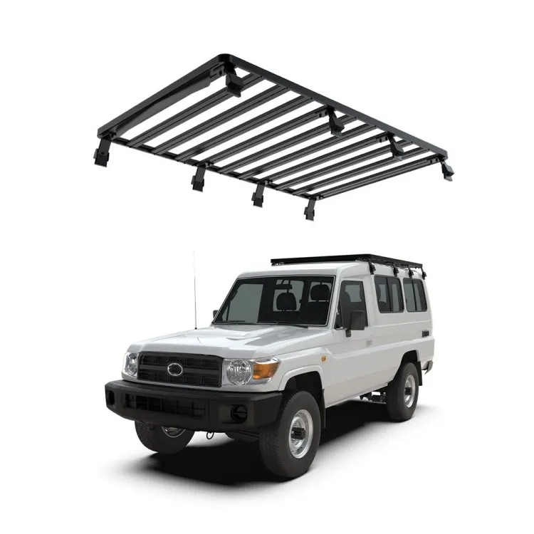 

Off-road Accessories Steel Aluminum Alloy Roof Rack For Toyota LC78 Luggage Rack With Cross Bar 3/4 Top Cargo Plamtform
