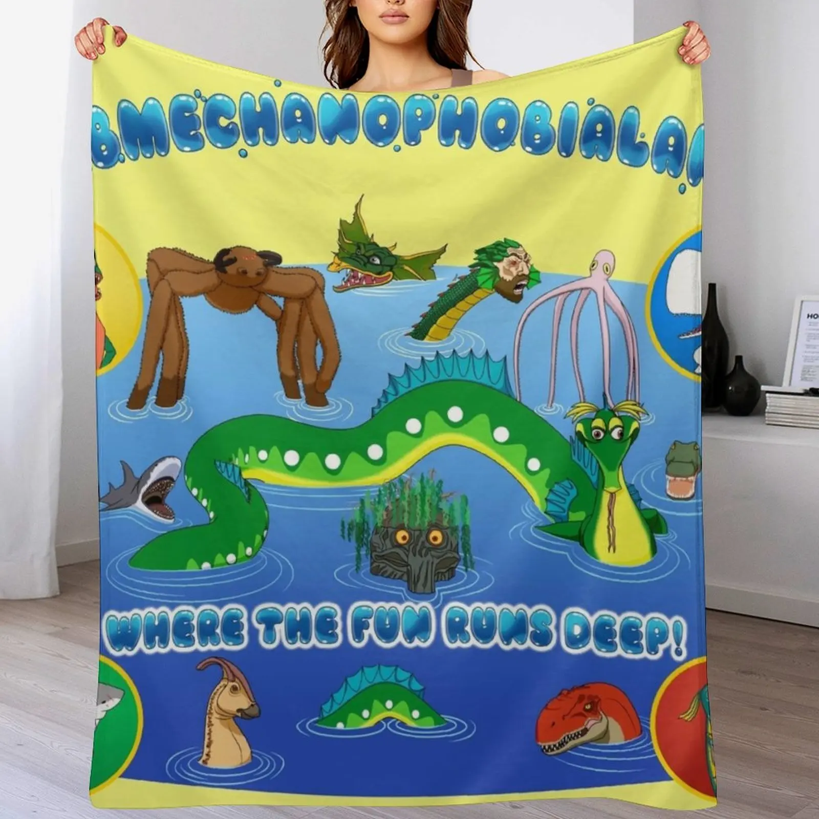 

Submechanophobialand! Throw Blanket Luxury Tourist Decorative Throw Polar Blankets