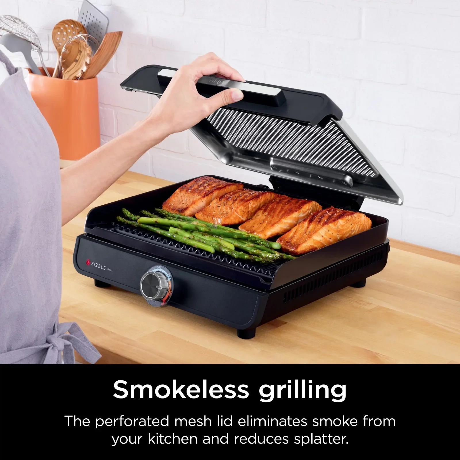 Rauchfreier Innen grill mit Antihaft-Grill platte, gr100.usa. neu