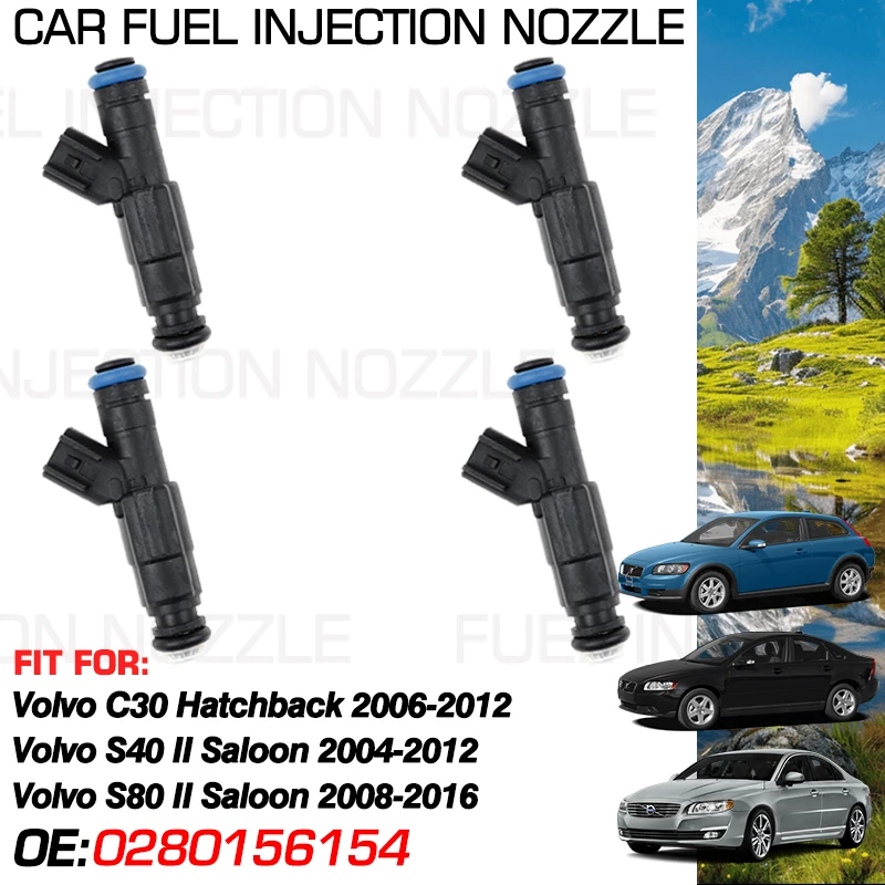 

0280156154 for Volvo C30 Hatchback 2006-2012 Volvo S40 II 2004-2012 Volvo S80 II 2008-2016 Car Fuel Injectors Nozzle Injection