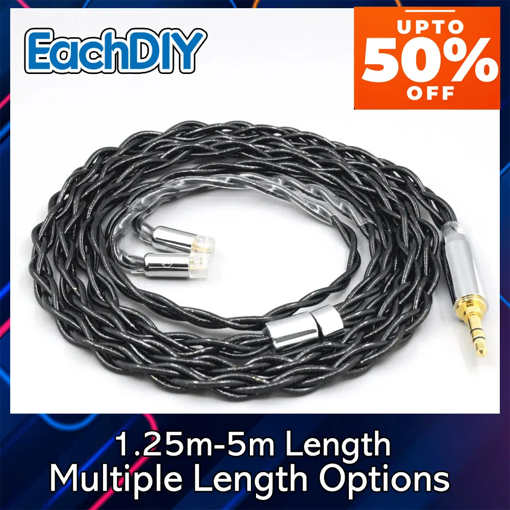 

Pure 99% Silver Graphene Floating Palladium Gold earphone Cable For Sennheiser IE8 IE8i IE80 IE80s Metal Pin 8358