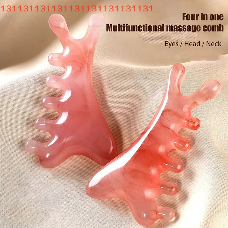 مشط شعر ناعم مضاد للكهرباء الساكنة، ميريديان للجسم، قطعة واحدة من مشط تدليك الجسم من راتينج الدلفين الكبير، مشط بخمسة أسنان واسعة #6