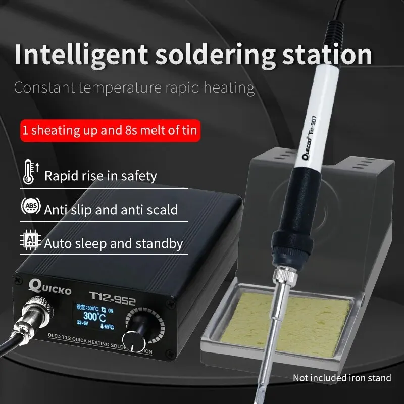 Quick Heating T12 Soldering Station Electronic Welding Iron STC T12-952 OLED Digital Soldering Iron QUICKO