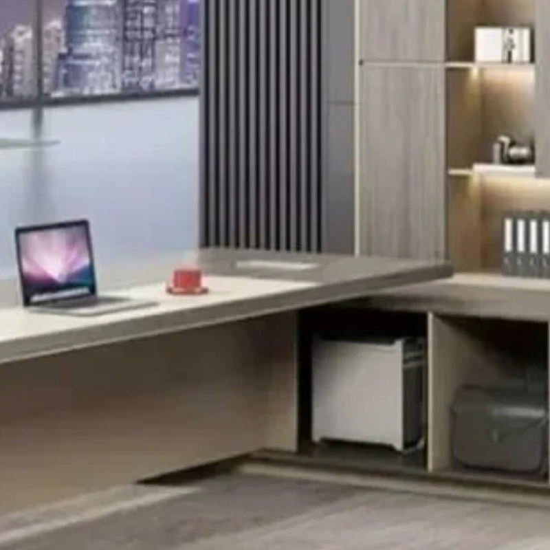 

Light Luxury Desks Computer Fancy Storage Commercial Fancy Storage L Shaped Escritorios Gaming Study Table Office Furniture