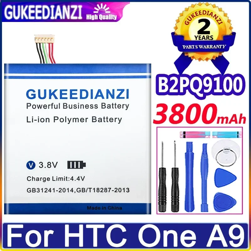 GUKEEDIANZI Battery 3800mAh B2PQ9100 For HTC One A9 A9U A9T A9W A9D Batteries