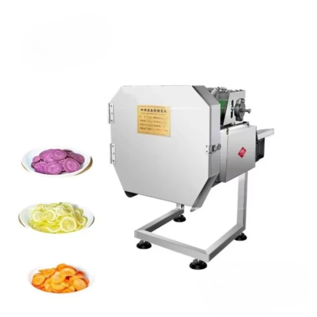 Automatic Multifunctional Stainless Steel Electric Slicer with Motor 220V 300W for Vegetables Fruits Ginger Onions Restaurants