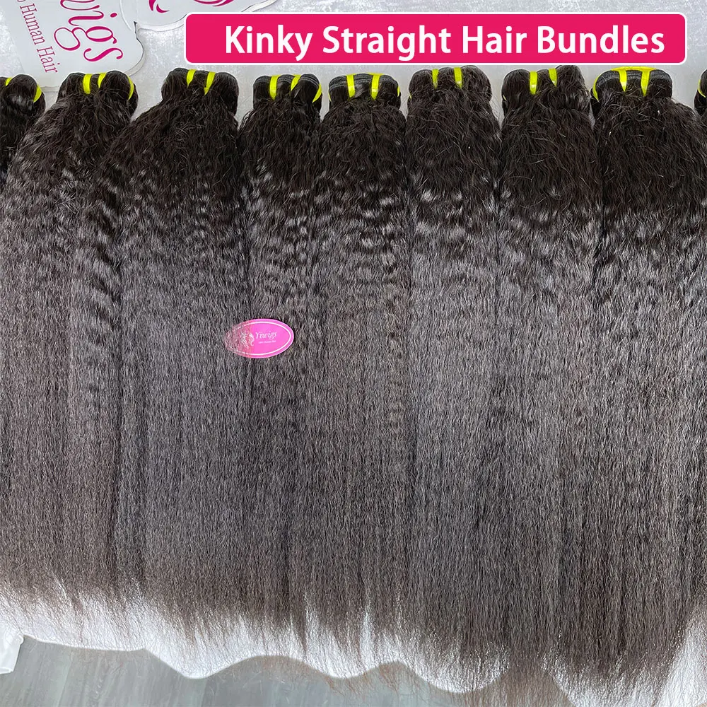 30 pouces indien cru vierge non transformés 100% cheveux humains 15A crépus paquets droits Yaki droite Double trame en vrac tressage cheveux