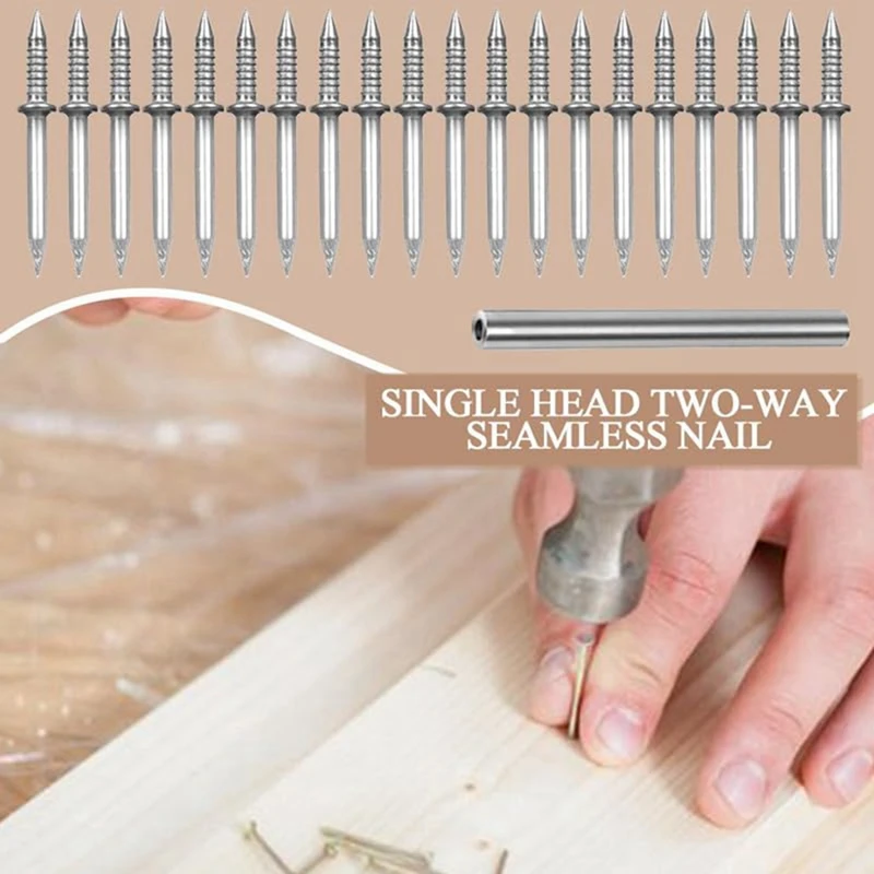 Double-Head Skirting Thread Seamless Nail Sheep Horn Nails Single Angle Nails Cement Nails