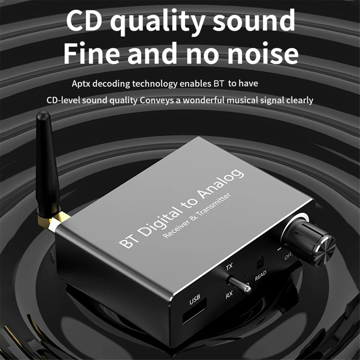 A72P BT 5.3 Audio Receiver Transmitter Digital to Analog Audio Converter Digital SPDIF Optical to L/R Converter
