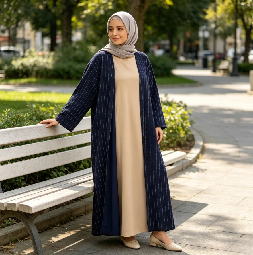 Abaya Eid Dress Diamonds Abayas Jalabiya Women Cardigan Ramadan Kaftan Morocco Dubai Vestidos Robe Muslim Open Dresses Striped