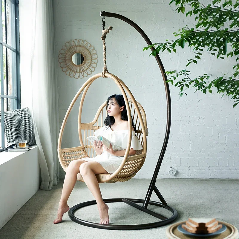 

Vine woven hanging basket, rattan chair, household indoor balcony, lazy person, leisure swing, rocking chair,