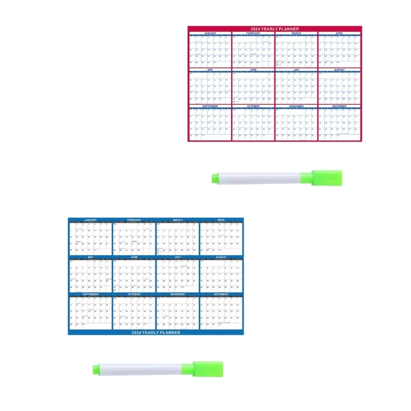 

2024 настенный календарь, стираемый на 12 месяцев, годовой планировщик на стену 2024, годовой планировщик для удобного и эффективного планирования