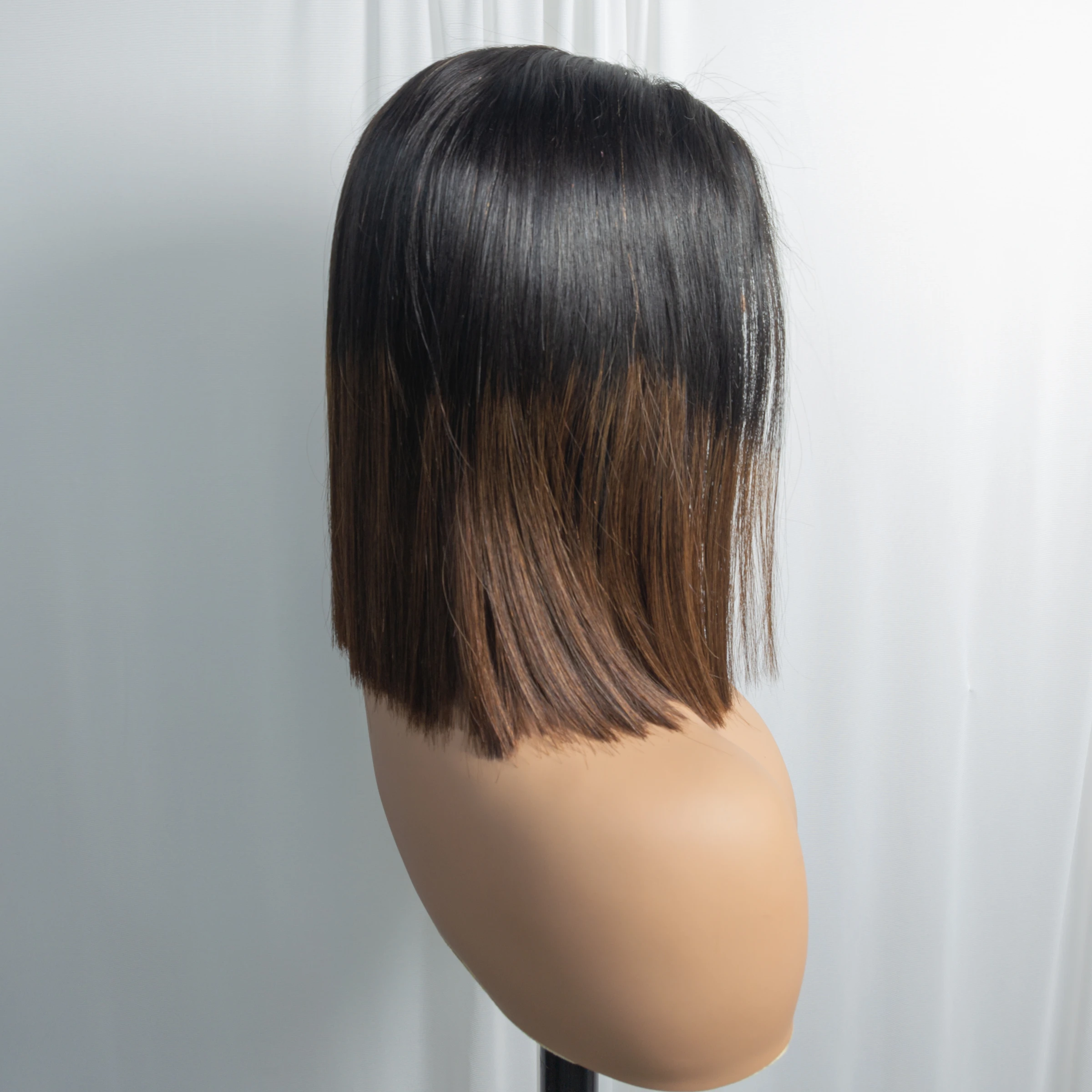 2x6 HD Lace Closure Human Hair Bob Wigs Short Human Hair Wigs 300% High Density Lace Wigs Vietnamese Bone Straight Bob Wigs 1BT4 - Image 3