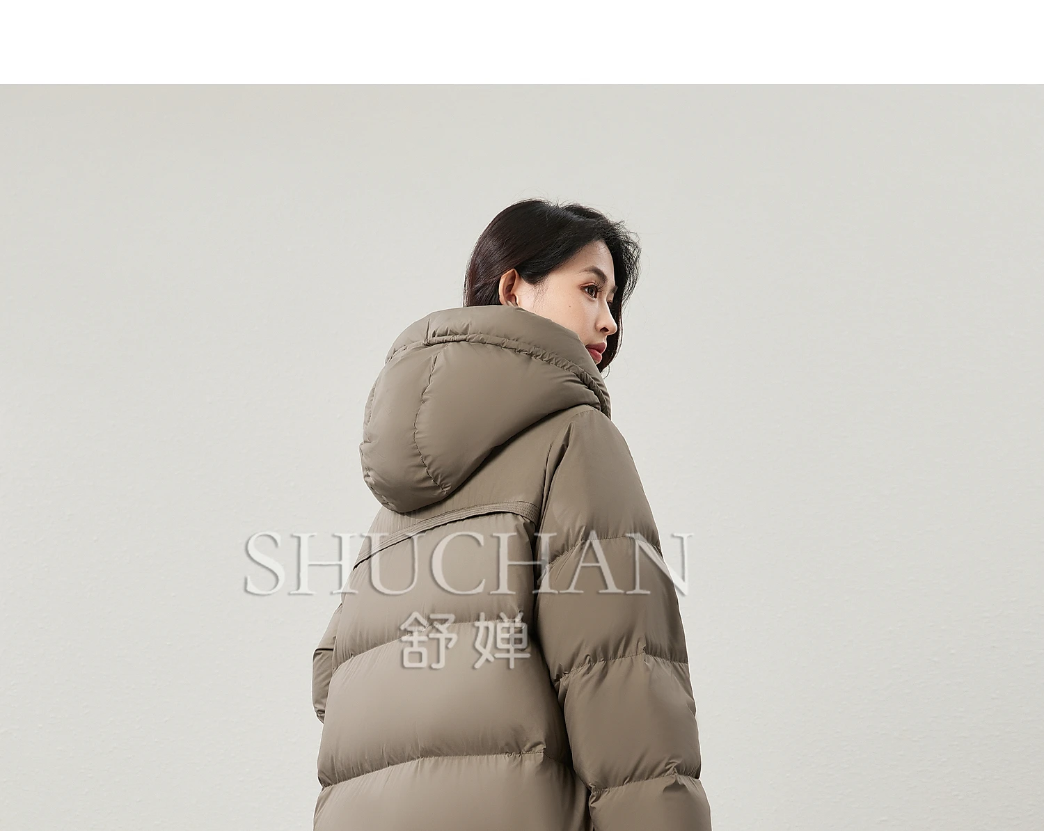 Deep Winter Cold High Warmth 90 White Duck Down, Side Open Zipper Design, Hooded Long Down Jacket for Women