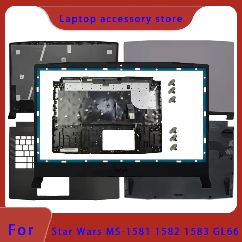 adecuado-para-star-wars-ms-1581-1582-1583-gl66-portatil-pantalla-lcd-cubierta-superior-marco-de-pantalla-soporte-de-palma-carcasa-inferior-bisagra-abcd