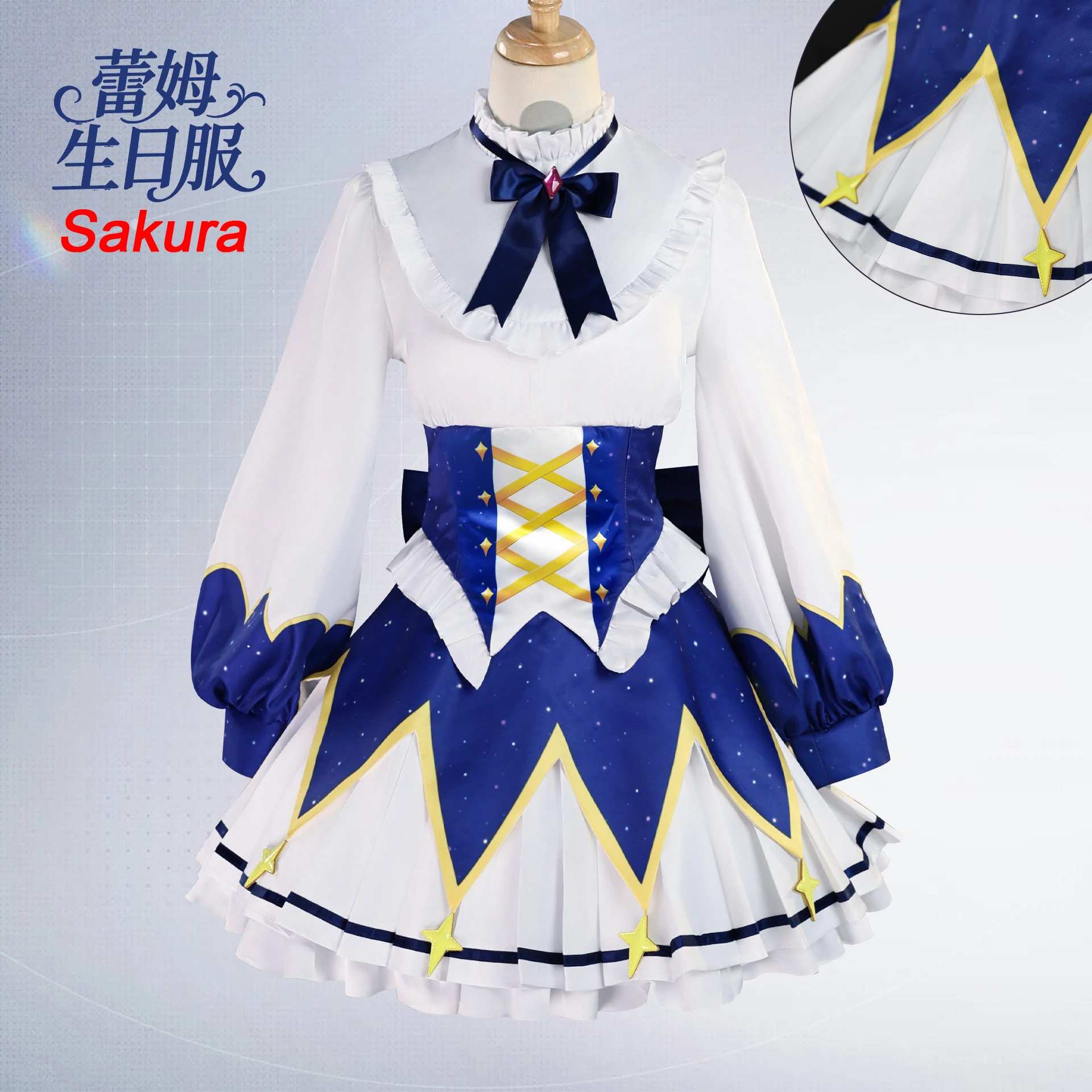 

Rem Cosplay Costume Starting from Zero in Another World Life Rem Birthday Suit Anime Character Ram Ensemble