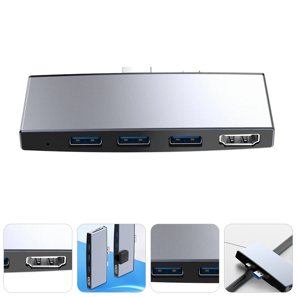 

Многофункциональный USB-адаптер-концентратор 6-в-1 для ноутбука, слот для двух карт, выход 4K, портативный концентратор данных, компьютерные аксессуары