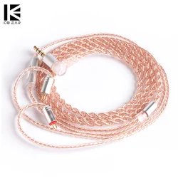 KBEAR 4 Core Copper Upgrade Earphone Cable 2PIN/QDC/MMCX/TFZ Earbuds Connector for KBEAR KB06 KZ ZSN PRO Headphone HIFI Headset