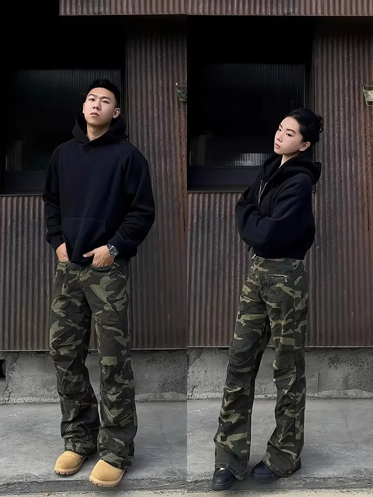 

Мужские рабочие брюки в американском стиле, камуфляжные, для лесорубов, парные, длинные, прямые, в стиле парашютиста, молодежные, модные