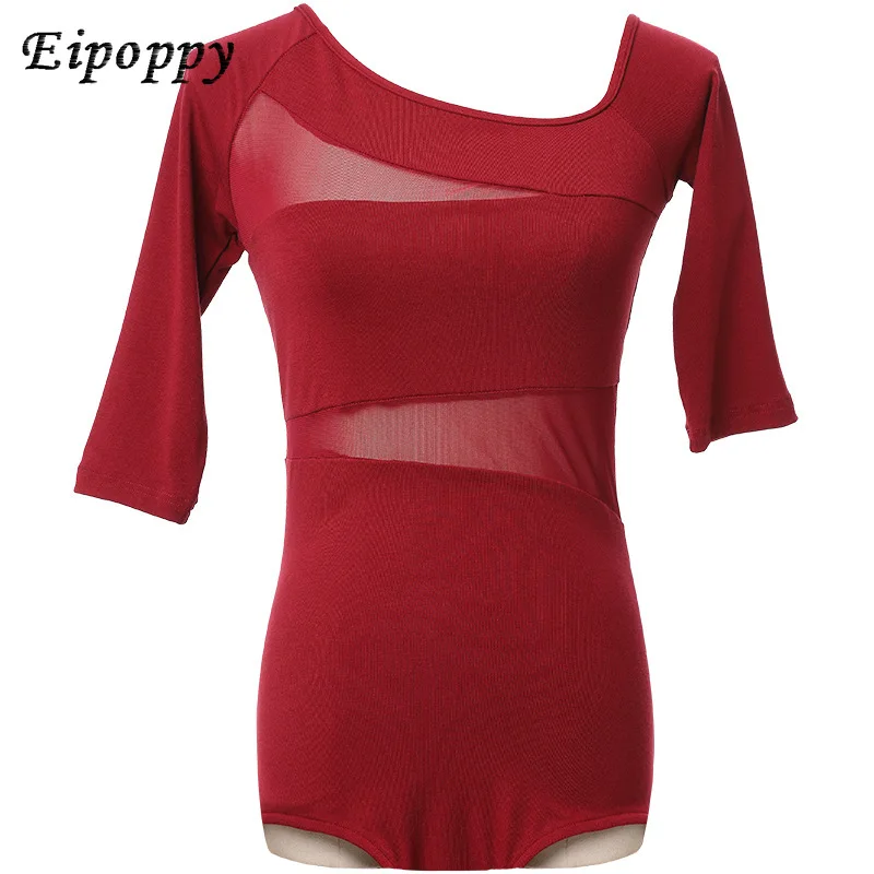 Body Training Clothing Etiquette Blouse Dancing Dress Mesh Slim Fit Elegant Training Tutor Exercise Clothing