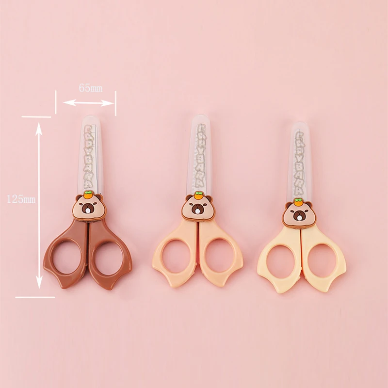 Joli école utile retour à l'école papeterie ciseaux mignon Capybara artisanat ciseaux Mini ciseaux pour bricolage ciseaux pour enfants