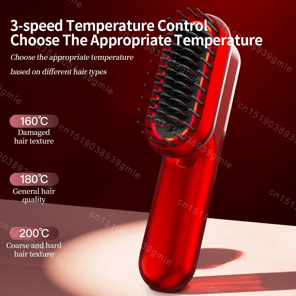 Red Light Therapy Hair Scalp Massager Red Light Brush Electric Head Scalp Massager Comb Anti Hair Loss Infrared Hairbrush Tool