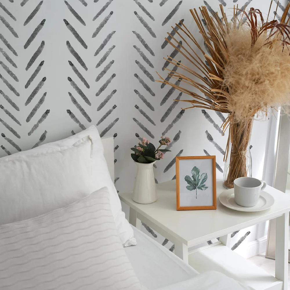 Abstract Geometric Line Wall Paper Peel Stick Waterproof Anti-fouling Removable Living Room Wall