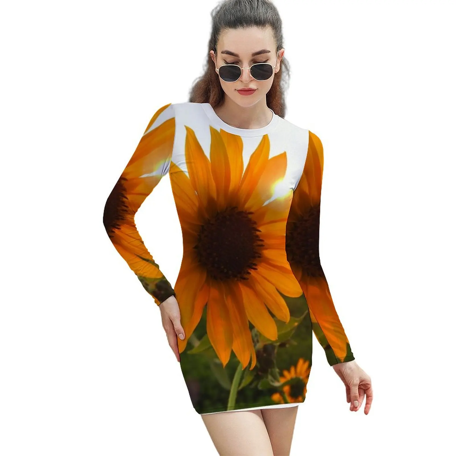 

sunflower and the sun Long-Sleeved Sheath Dress Long dress woman dress for woman elegant evening dresses for women 2024