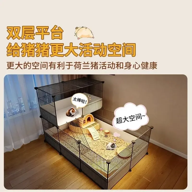 Guinea pig, guinea pig, small pet fence, oversized free luxury villa, indoor special cage, pet cabinet, storage cabinet